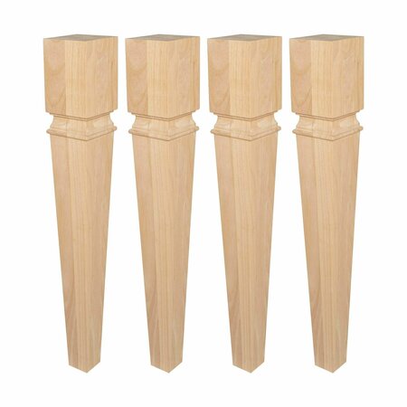 OUTWATER Architectural Products by 35-1/2in H x 5in Wide Solid Maple Wood Island Leg, 4PK 5APD11932